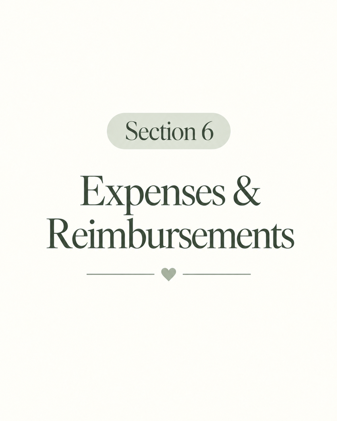 Expenses & Reimbursements