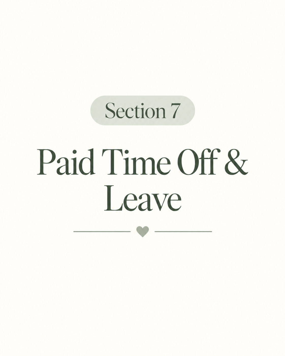 Paid Time Off & Leave
