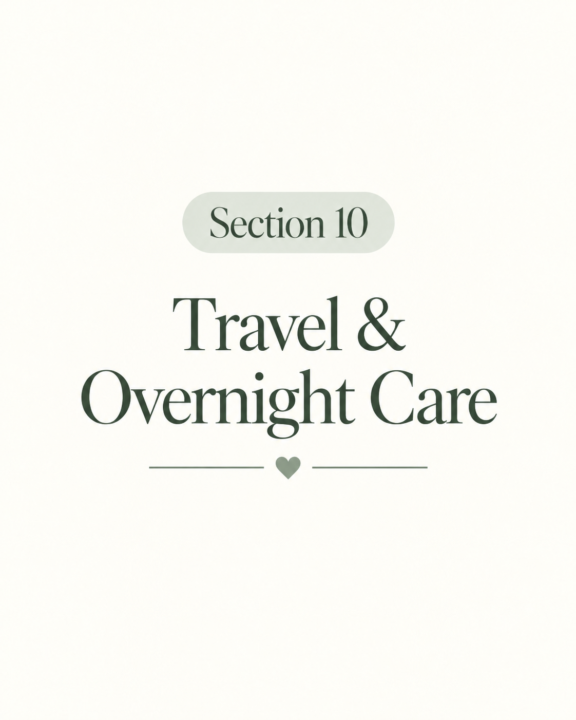 Travel & Overnight Care