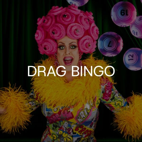 Drag queen hosting drag bingo