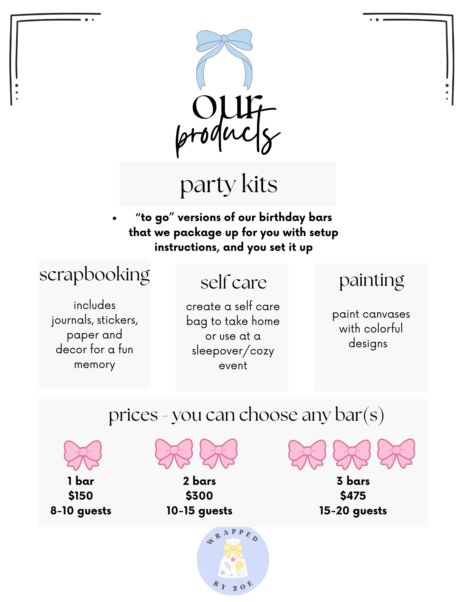 party packages for event company