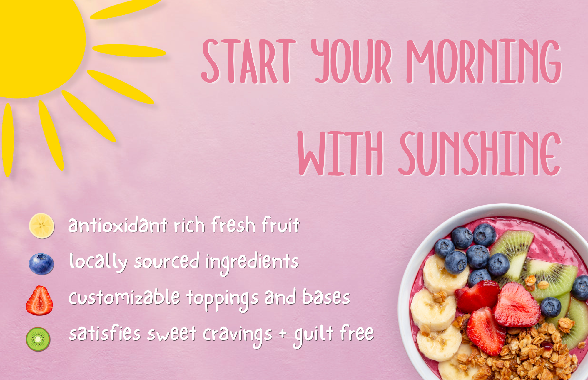 mockup advertising acai bowls