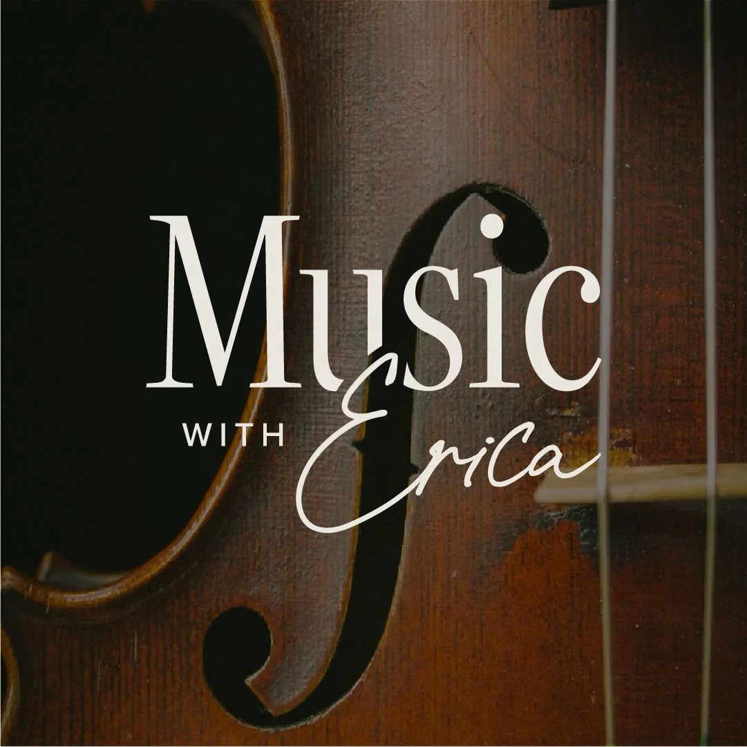 The Music with Erica logo designed by Kindred by Courtney.