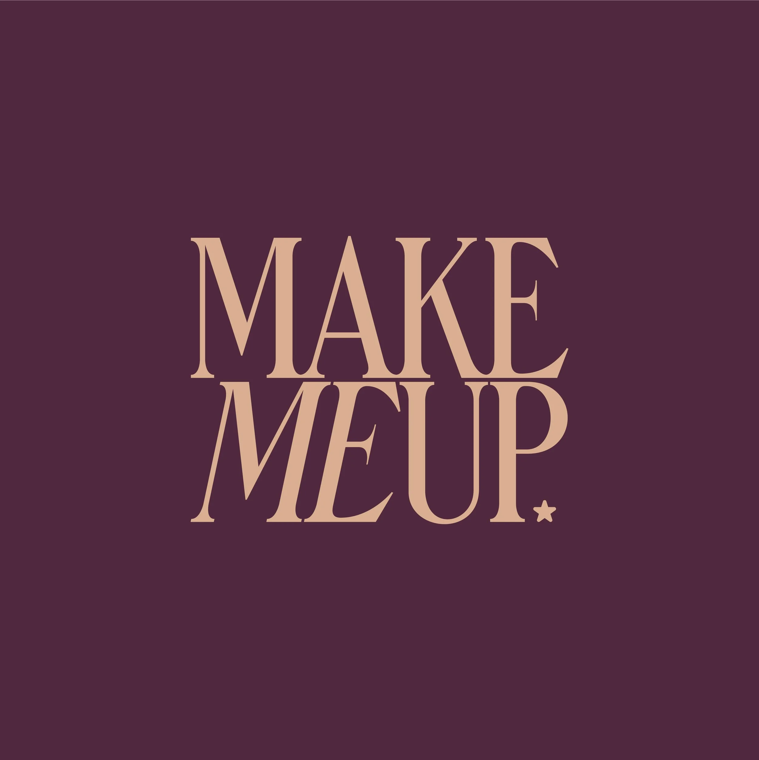 The MakeMeUp freelance makeup artist logo designed by Kindred by Courtney.