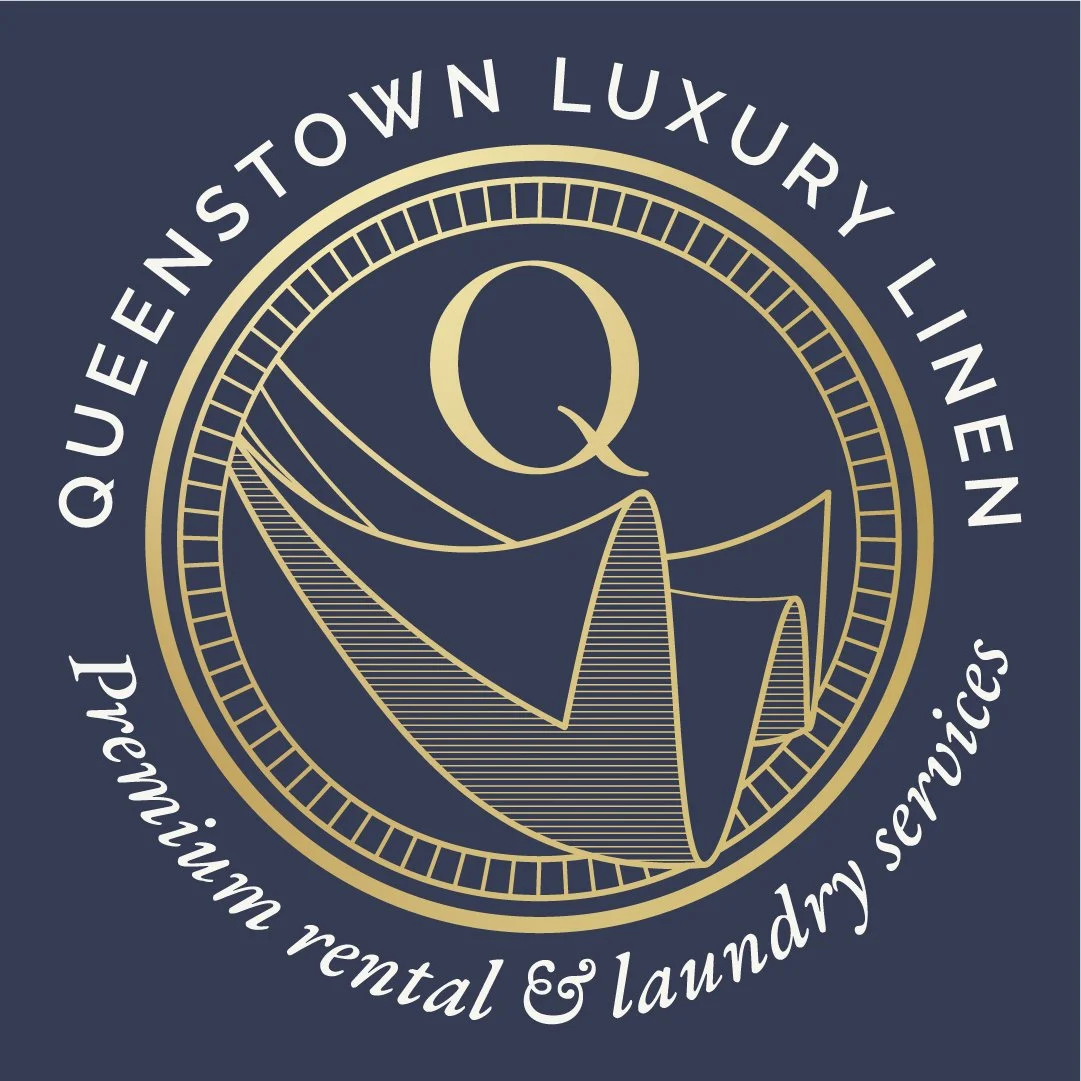 The Queenstown Luxury Linen logo logo designed by Kindred by Courtney.