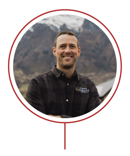 Aaron from Twin Peaks Construction - a Queenstown builder and client of Kindred by Courtney.