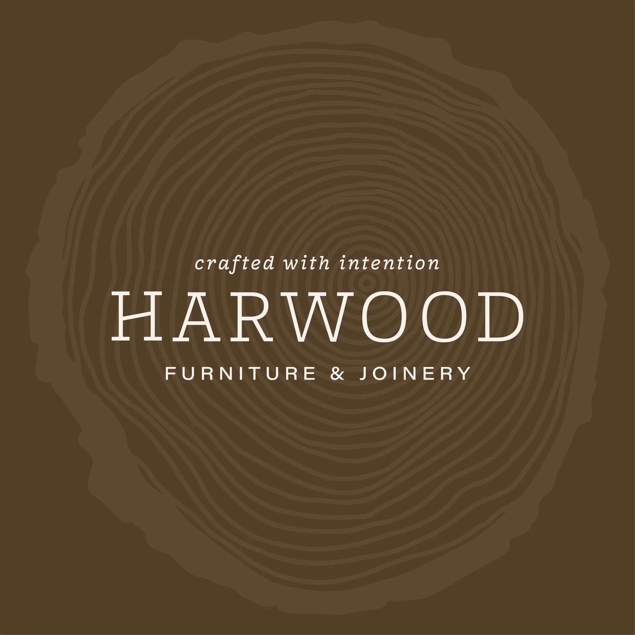 The Harwood Joinery Queenstown logo designed by Kindred by Courtney.