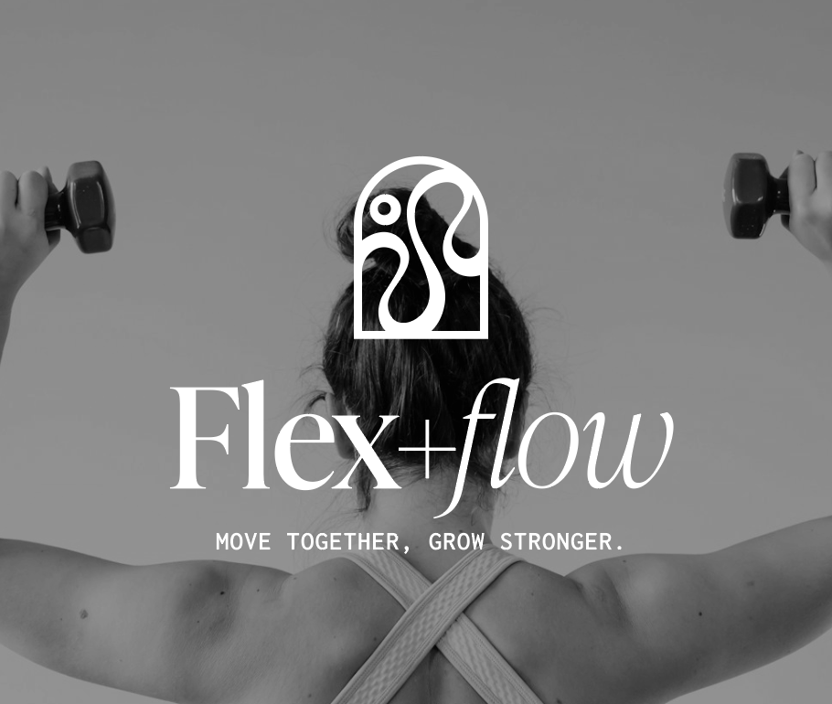 The Flex and Flow gym Invercargill logo logo designed by Kindred by Courtney.