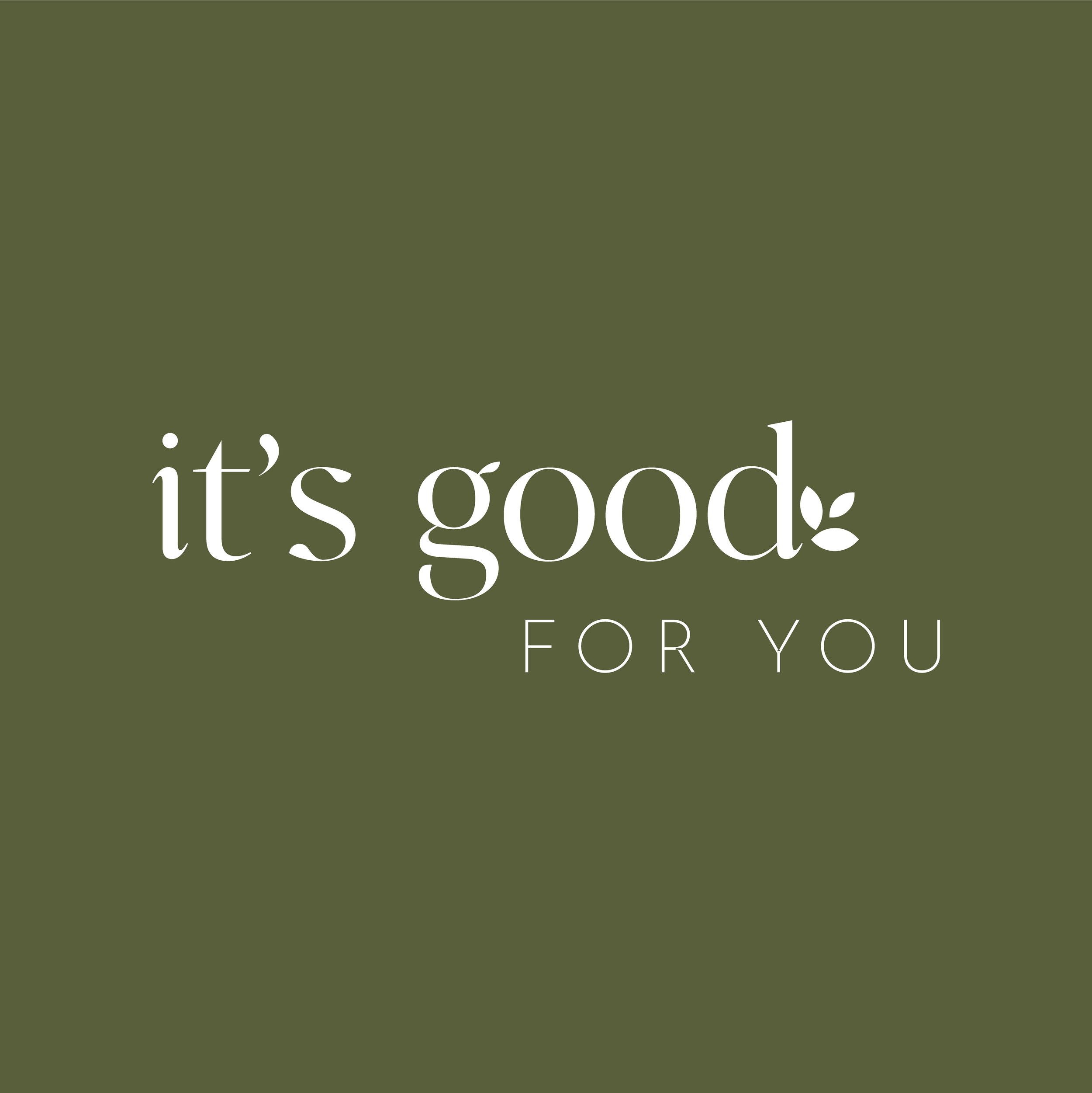 The It's Good For You Clinical Nutritionist logo designed by Kindred by Courtney.