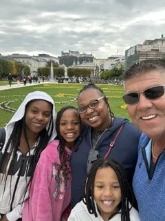 The Hamm family enjoying a trip together