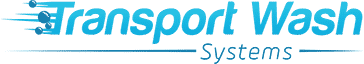 Transport Wash logo in blue and black text