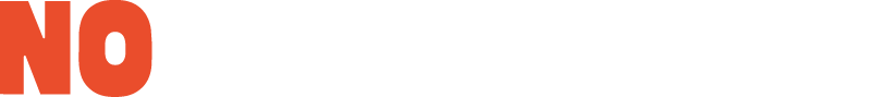 Close-up of the word 'NO' in bold red letters on a white background.