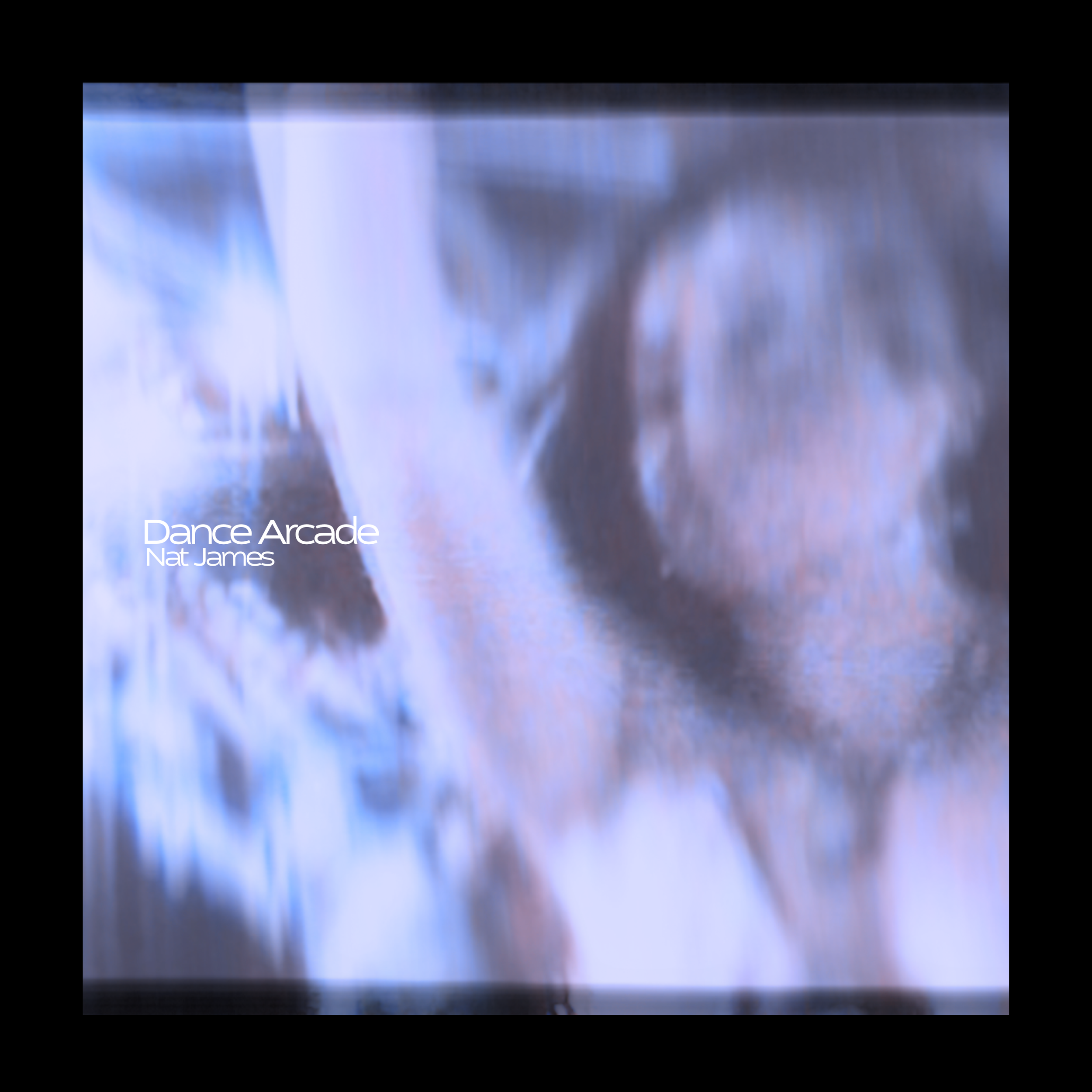 Dance Arcade cover artwork featuring a blurred blue portrait of Natalia James.