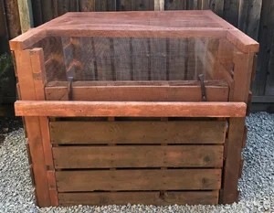Wooden compost bin