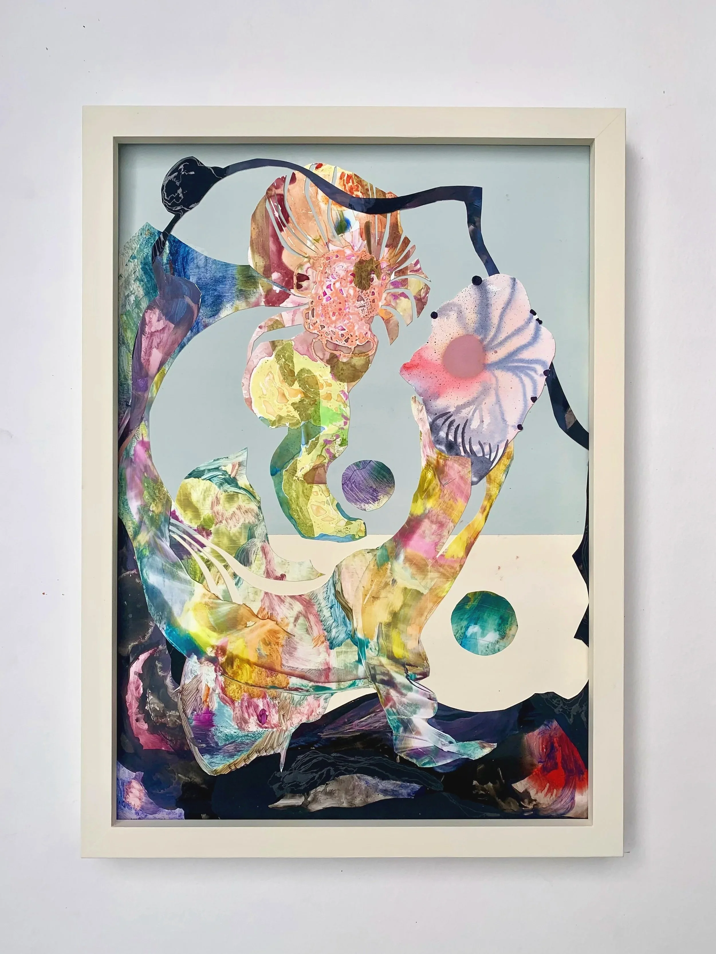 Higher Ground, 2026,
mixed media collage on flashe,
443mm x 320mm
$320
