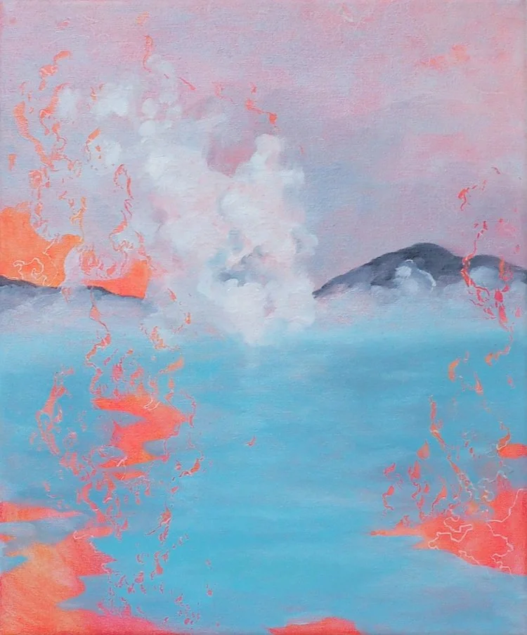 'Bathing in Iceland', oil on canvas, 2015