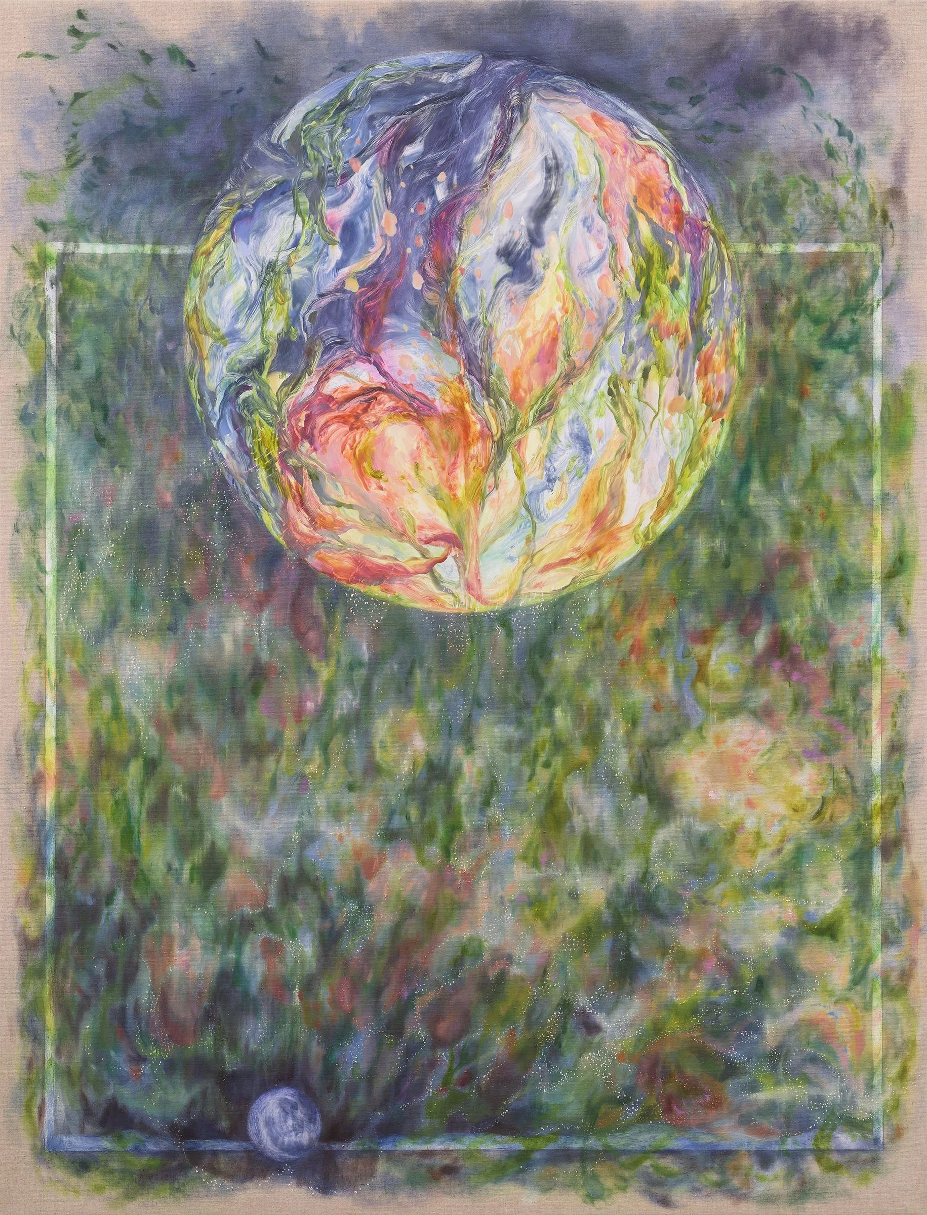 The Dawning of the Age of Aquarius, 2025, oil on linen,
1250mm x 1250mm
$3,850
