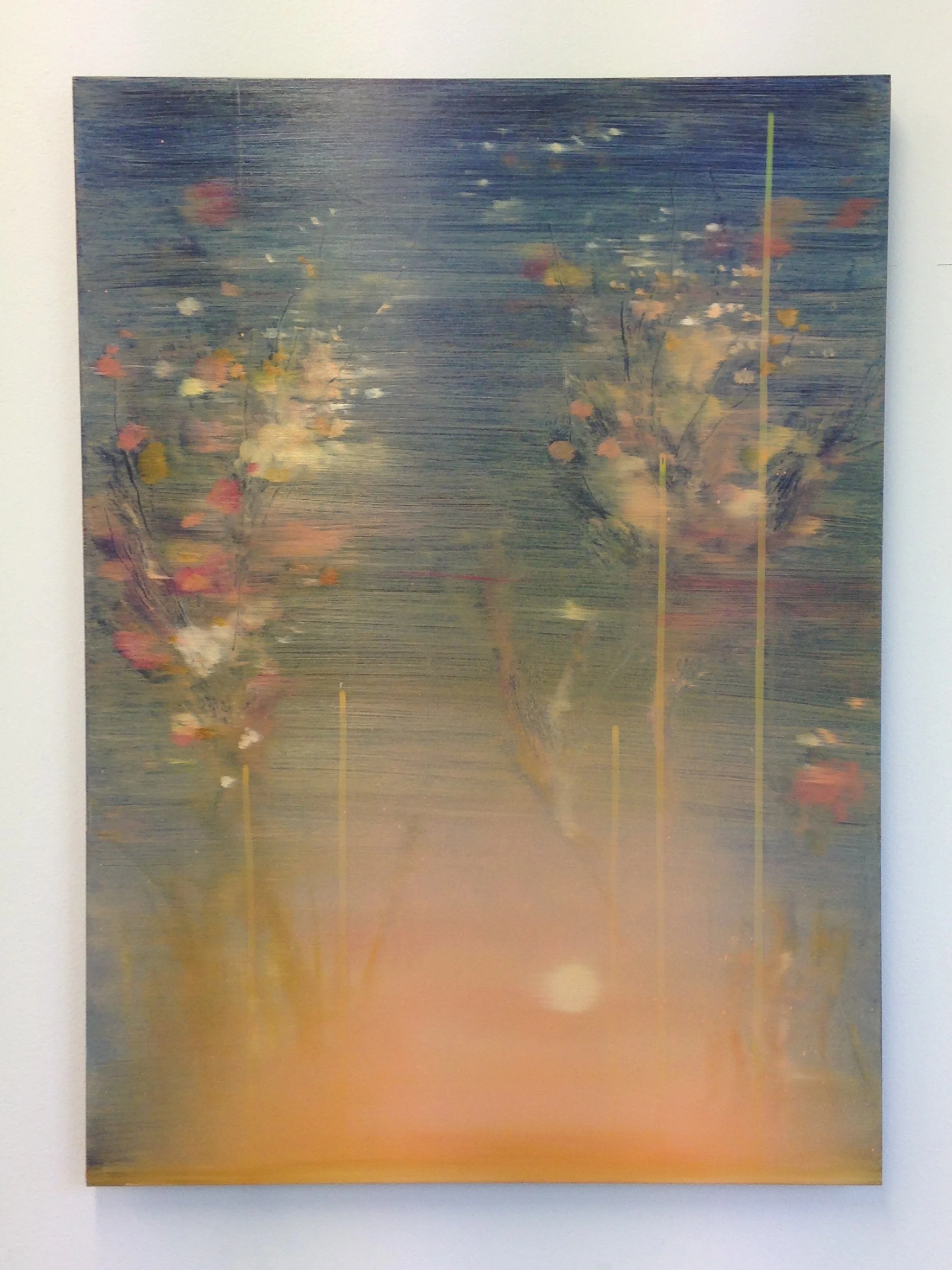 'Colliding Climates', oil on aluminium, 2017