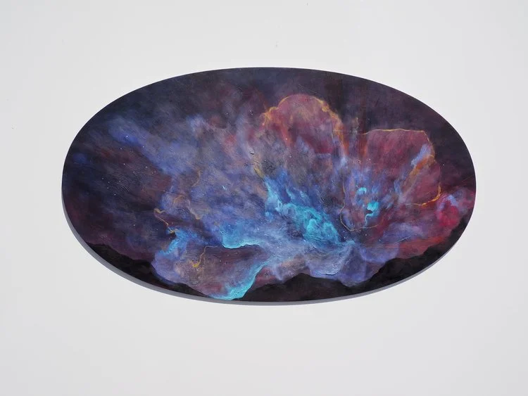 'Emergence', acrylic and oil on panel, 2014