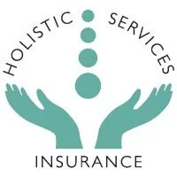 Logo with two hands holding three stacked circles, surrounding the words 'Holistic Services Insurance'