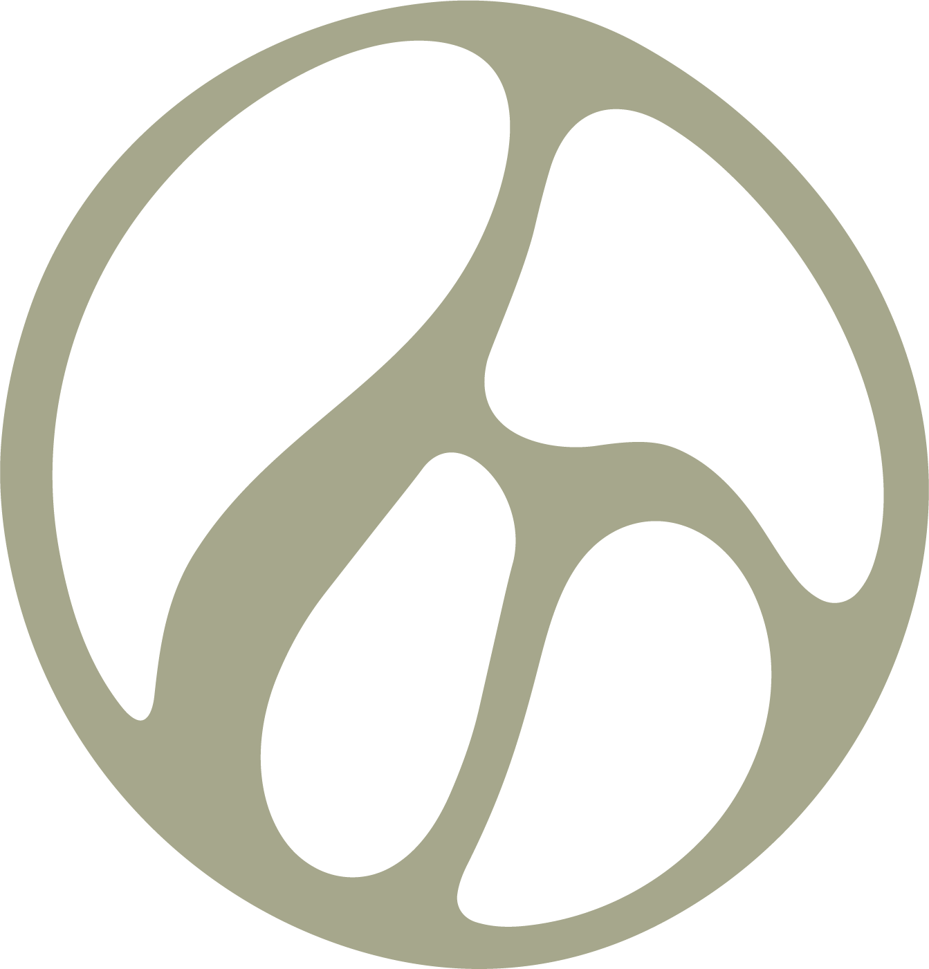 Logo Bildmarke geschwungener Kreis mit weichen Linienelementen