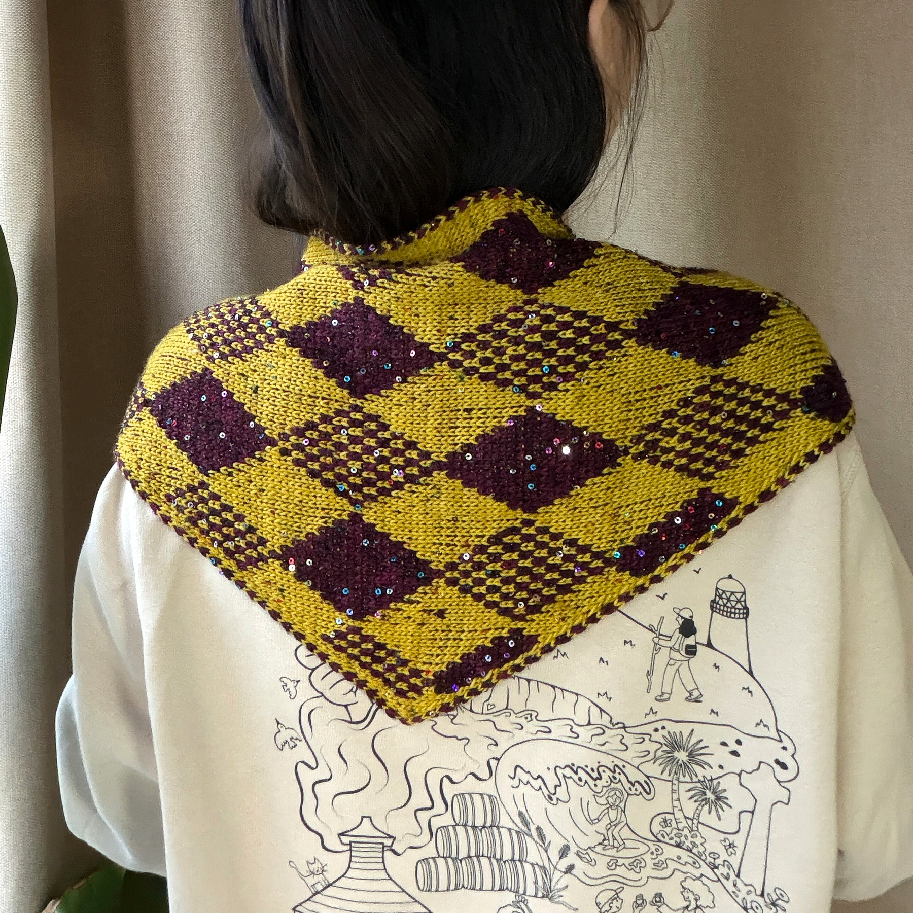 Harlequin Gambit Triangle Scarf