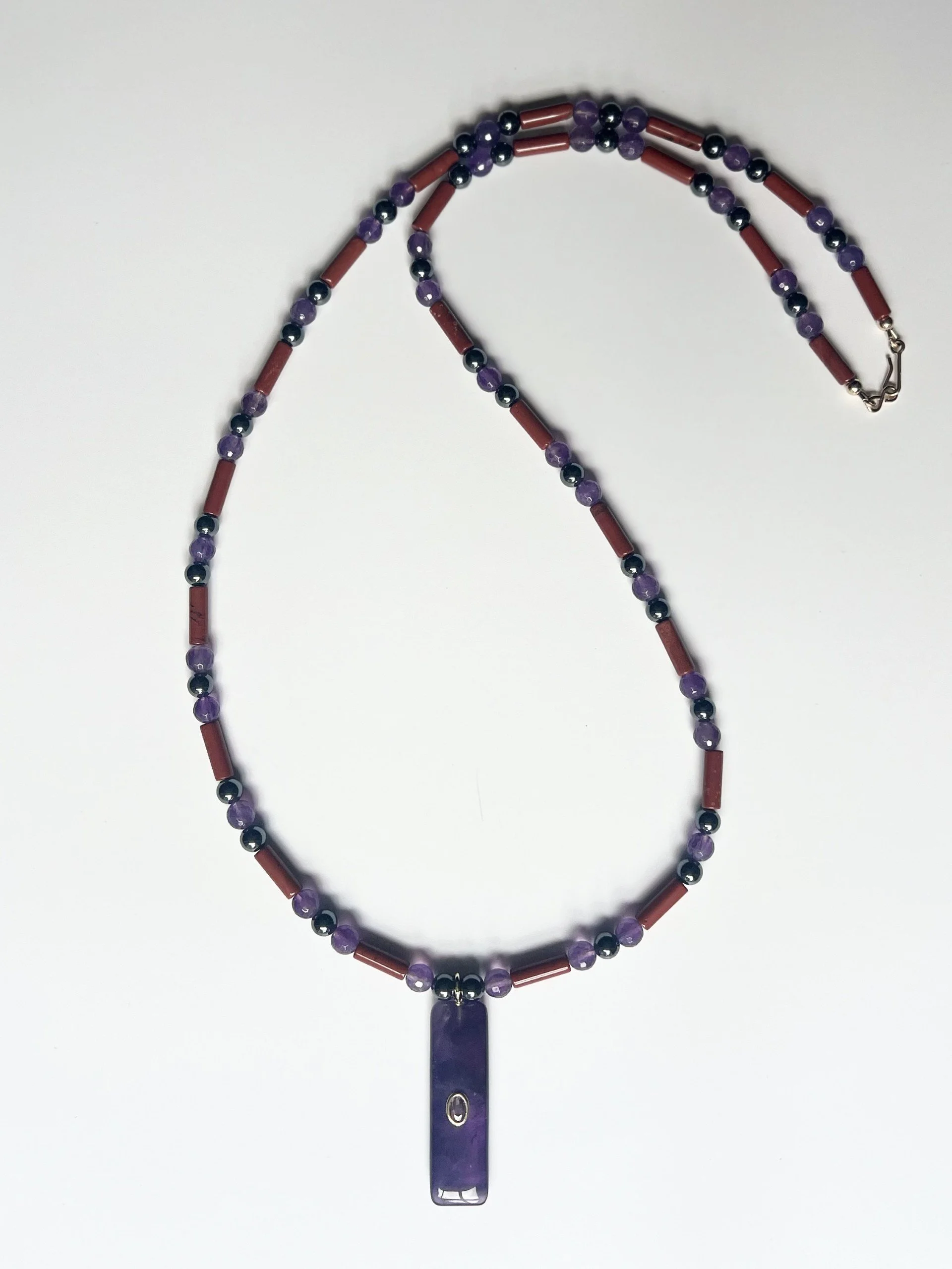 Amethyst & Red Jasper Pendant Necklace1.jpg