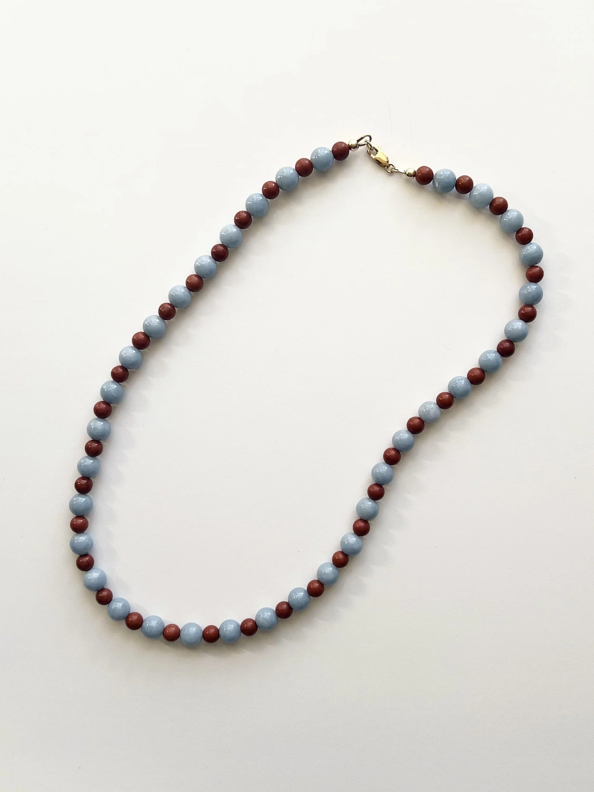 Blue Angelite & Red Carnelian Necklace4.jpg