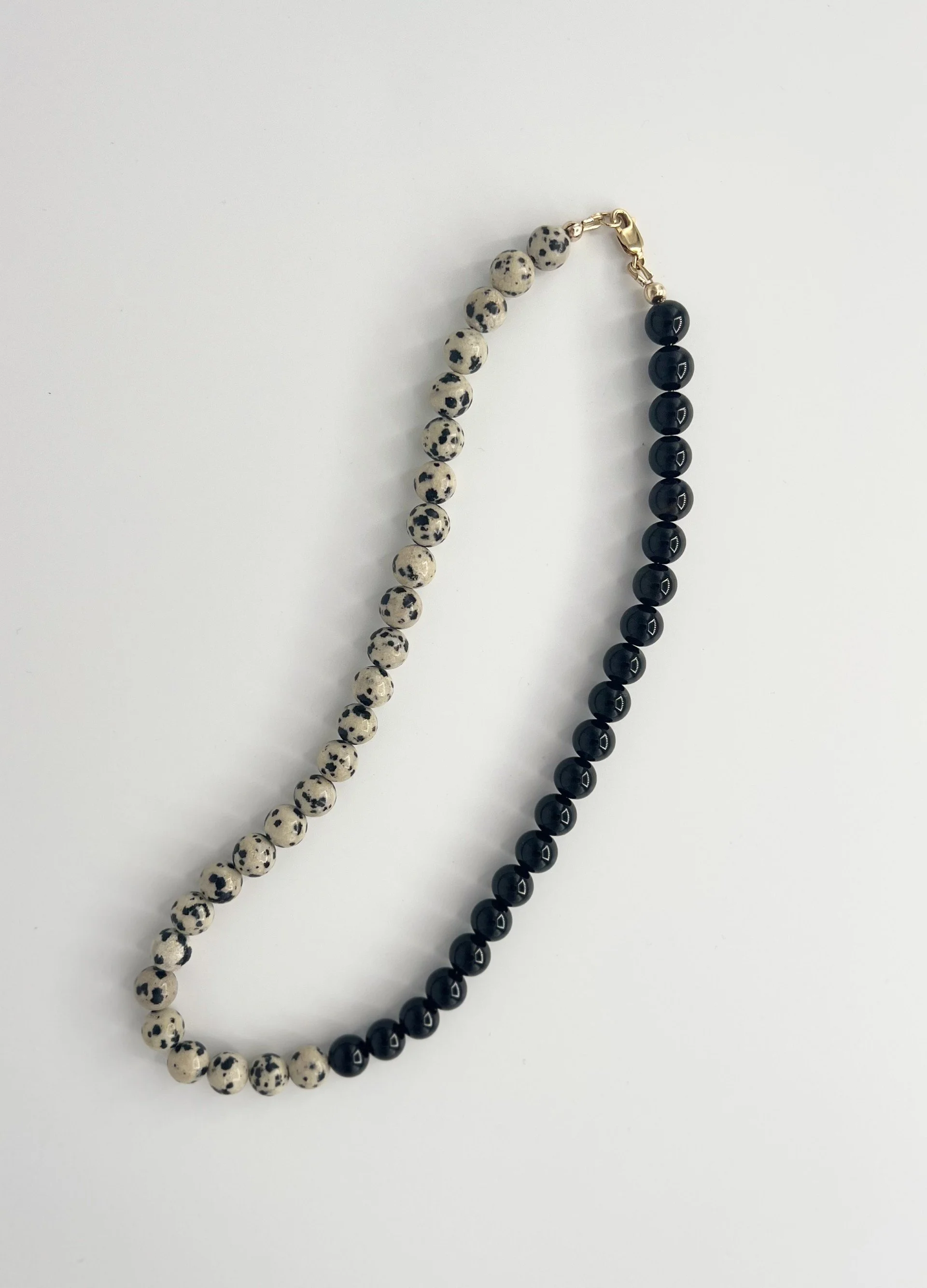 Dalmatian & Onyx Necklace1£35.jpg