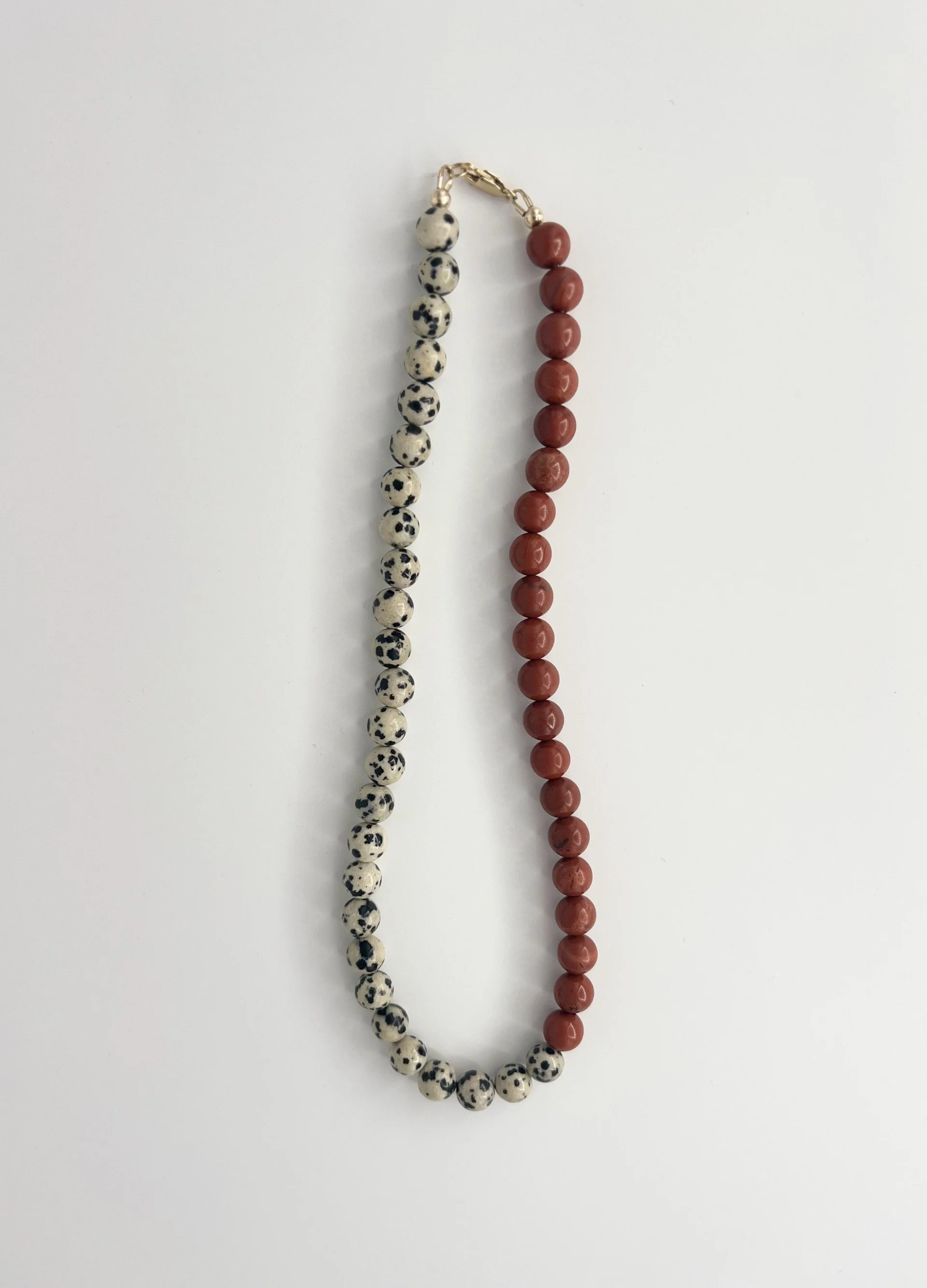 Dalmatian & Red Jasper Necklace1£35.jpg