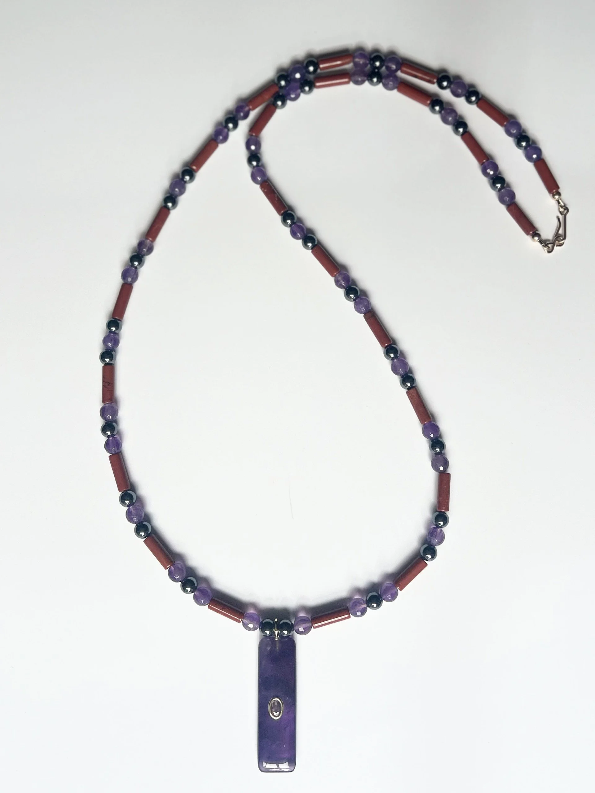 Amethyst & Red Jasper Pendant Necklace2.jpg