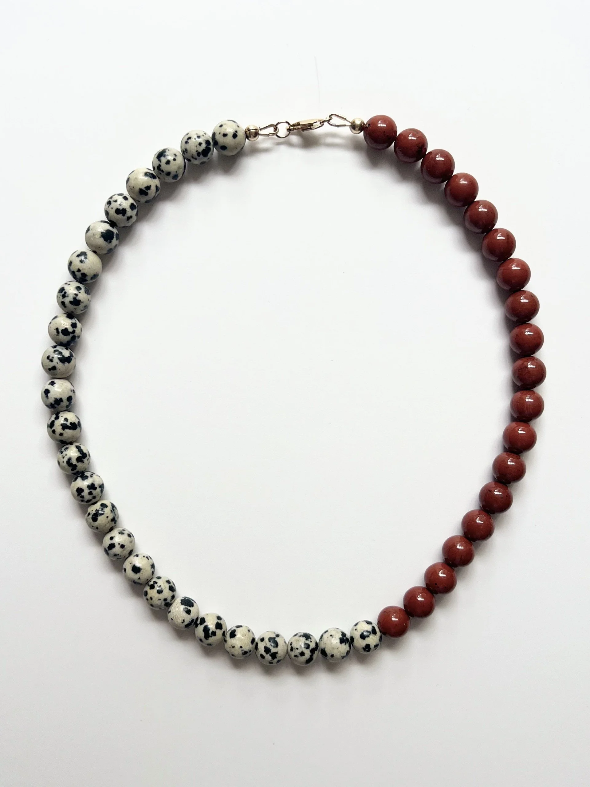 Dalmatian & Red Jasper Necklace4£35.jpg
