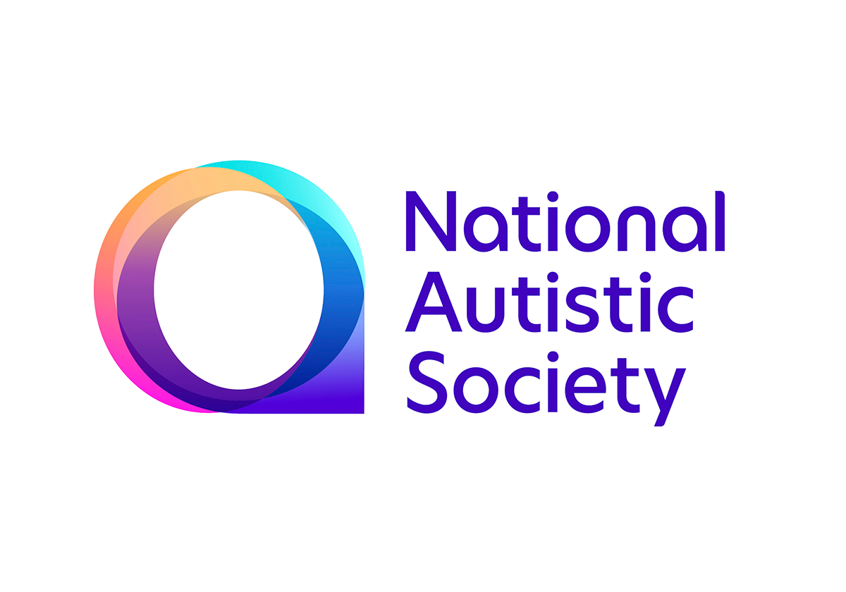 Logo of the National Autistic Society with colorful circular design and text in purple that reads 'National Autistic Society.'