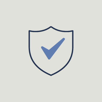 Shield icon with a checkmark inside.