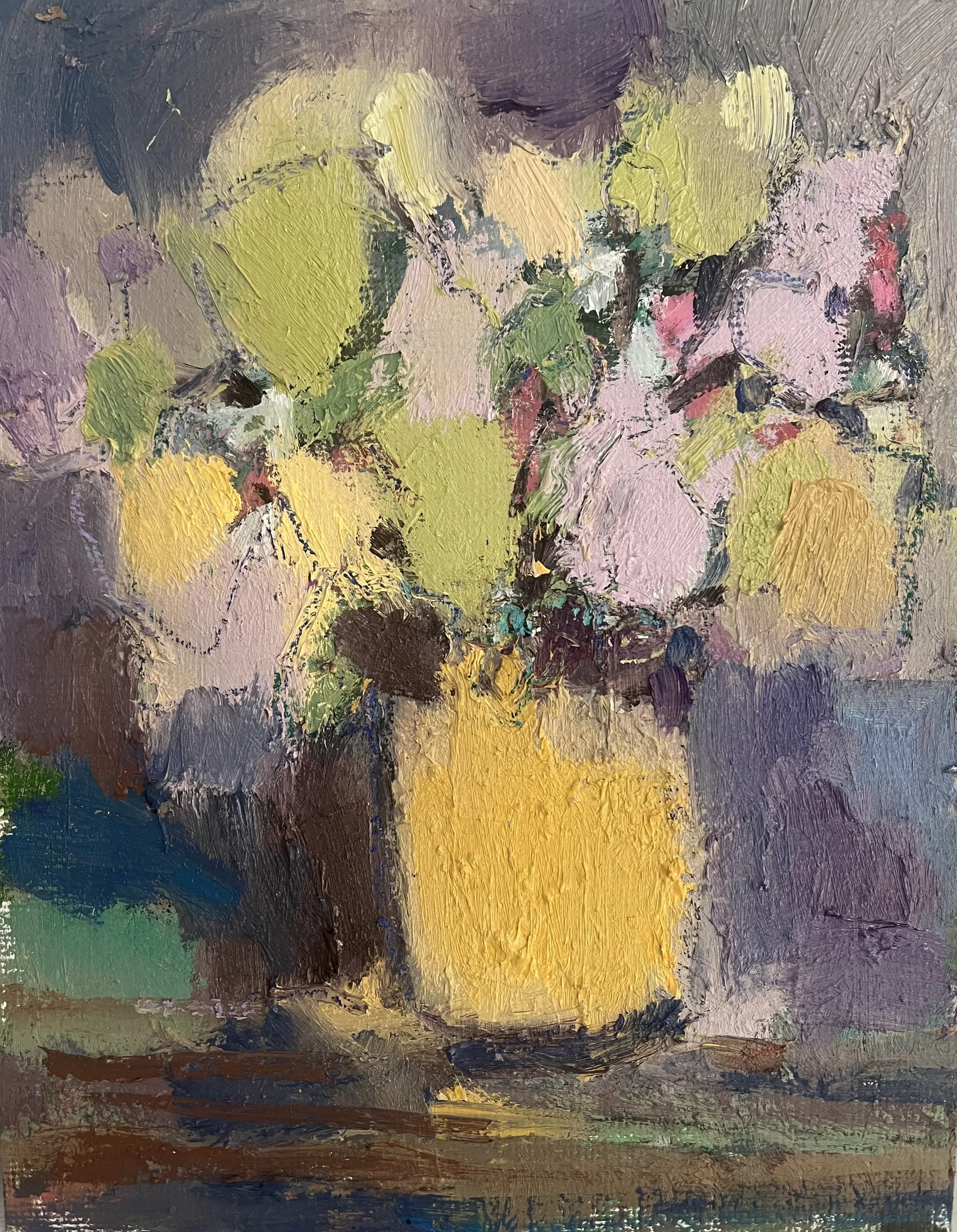Lilac and yellow still life