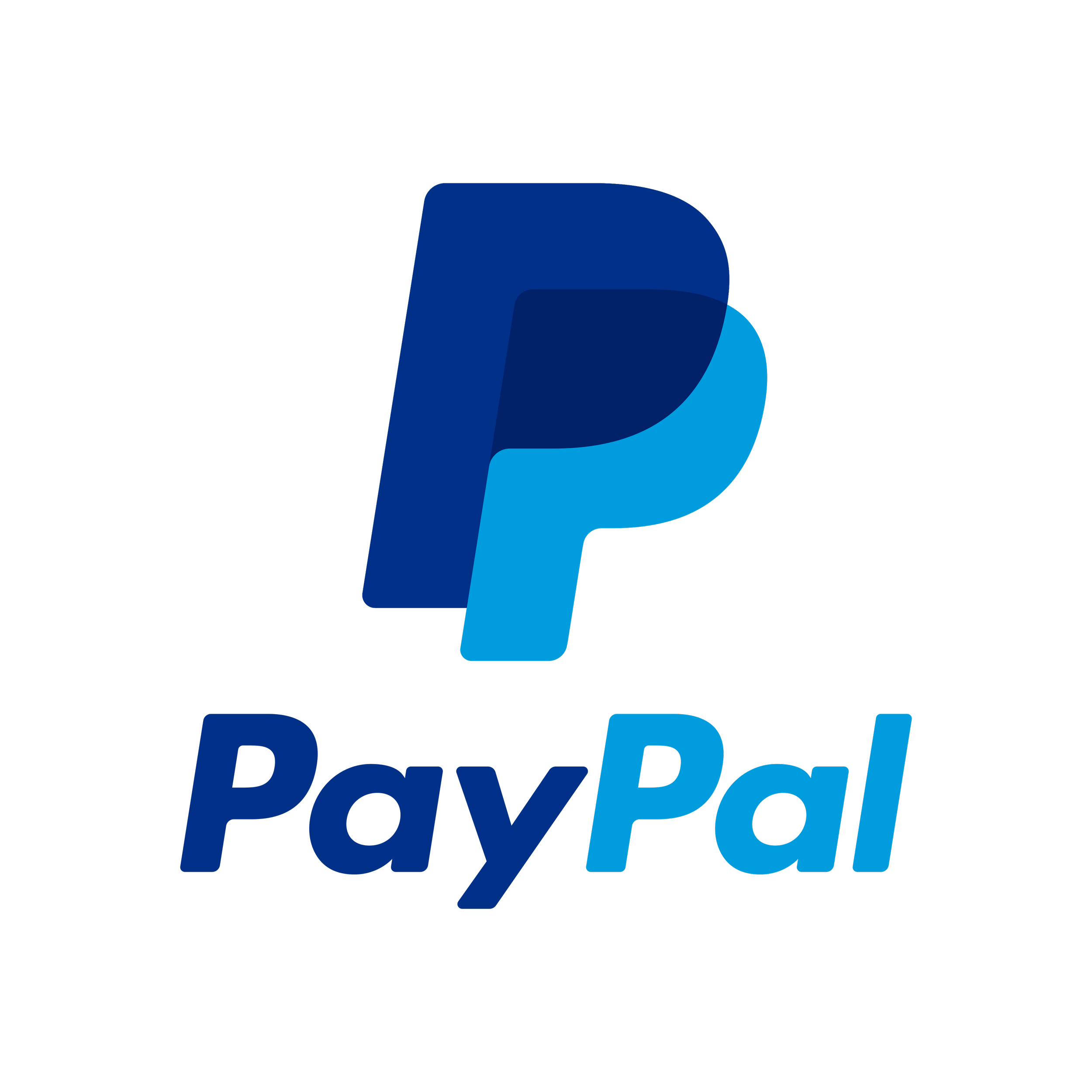 Blue and light blue text on a black background reading "PayPal" in stylized font.
