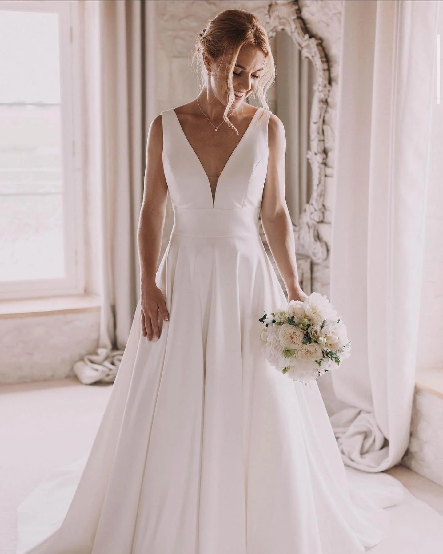 Bridal hair and makeup for Megan in Cognac, France.