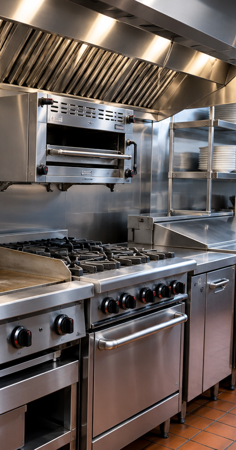 Commercial restaurent kitchen equipment cleaning by Eco Friendly Solutions
