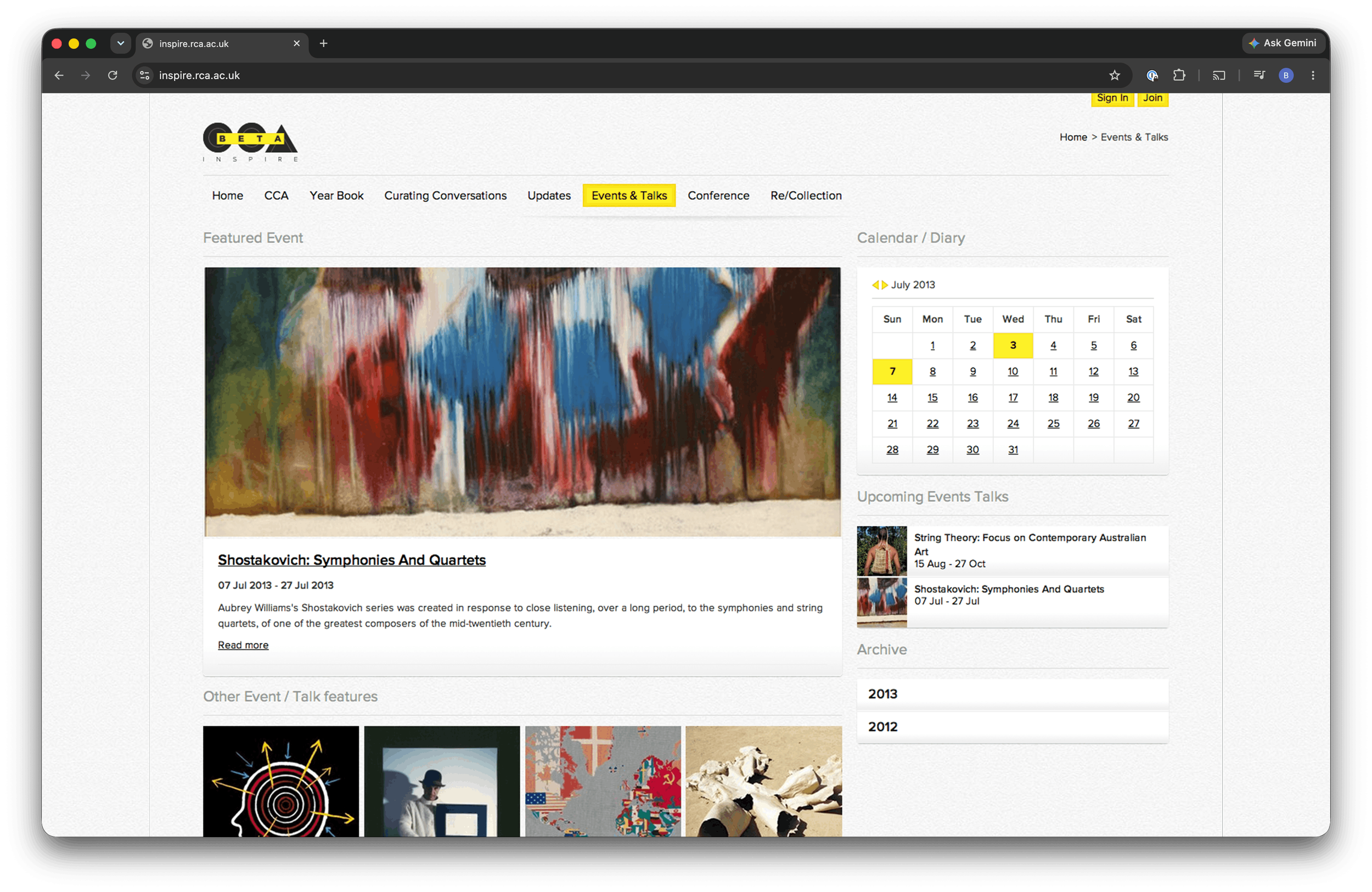 Royal College of Art - Inspire