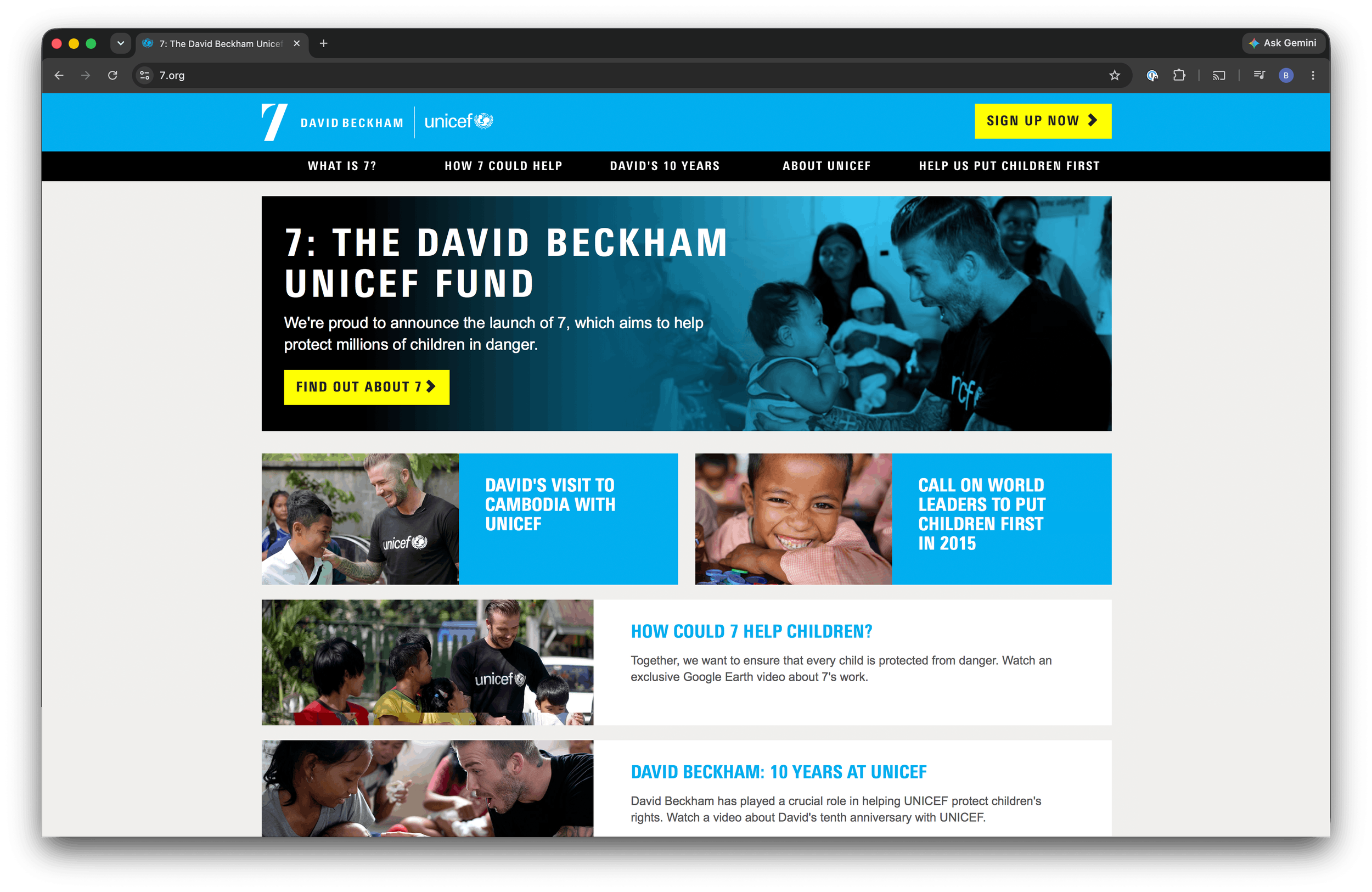 UNICEF - The David Beckham Unicef Fund