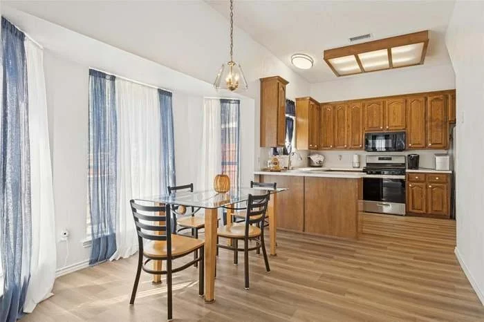 From the floors to the wall. Carpet was removed, holes on the walls were patched to provide an elegant look. 