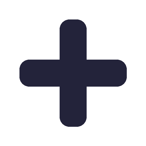 A dark plus sign icon on a black background.
