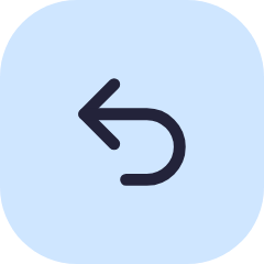 Back arrow icon on a light blue background