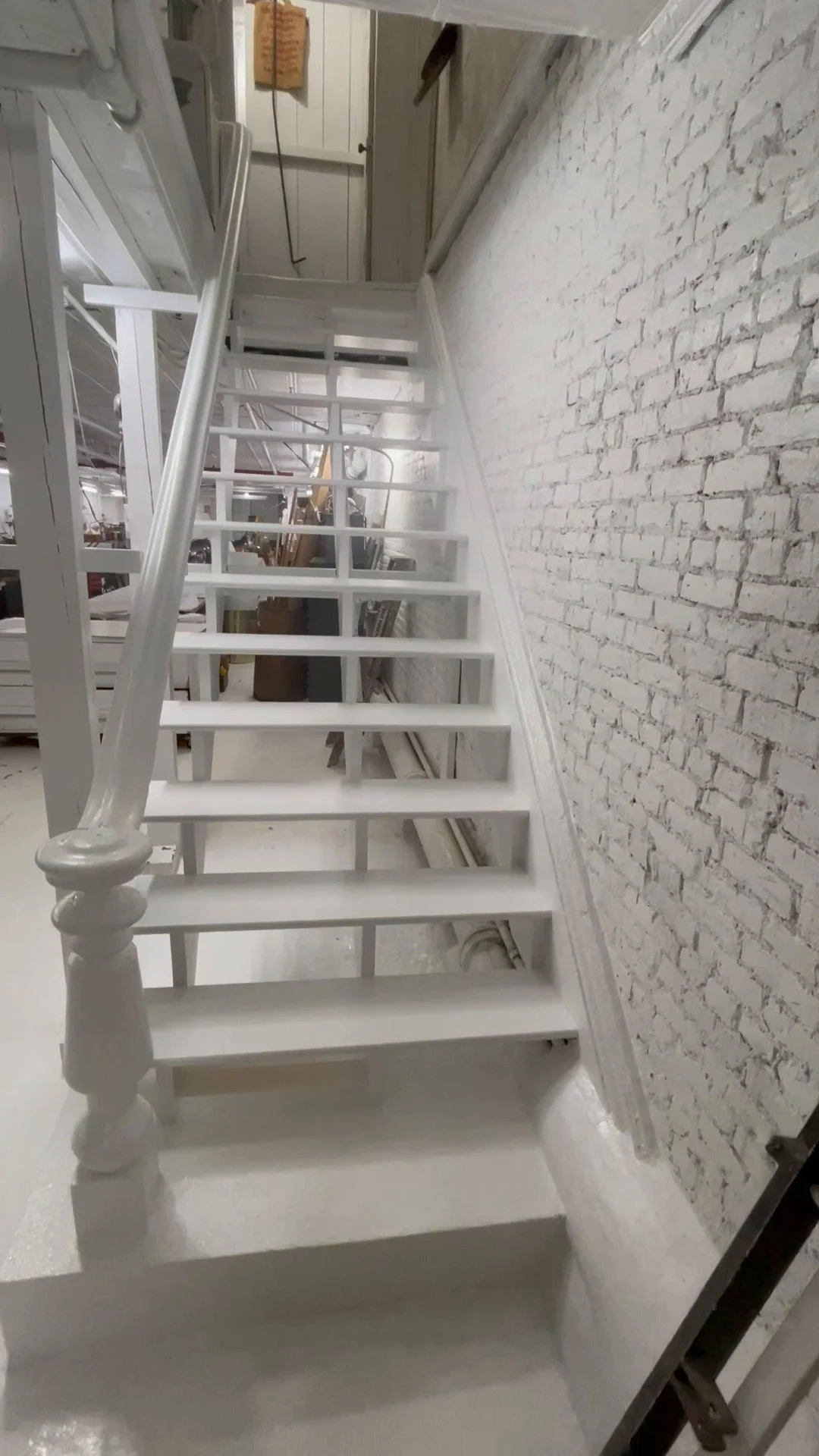 Basement staircase rebuilt and painted, Mount Arlington, NJ.