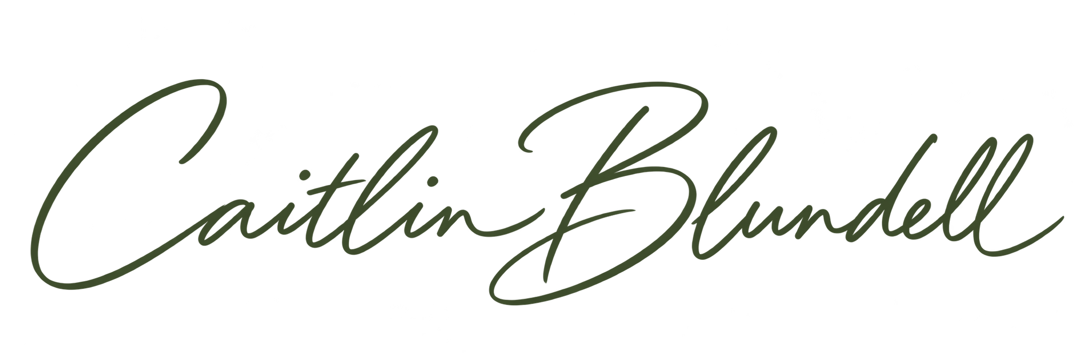 Stylized cursive text reading 'Caitlin BUNDY' in dark green color.