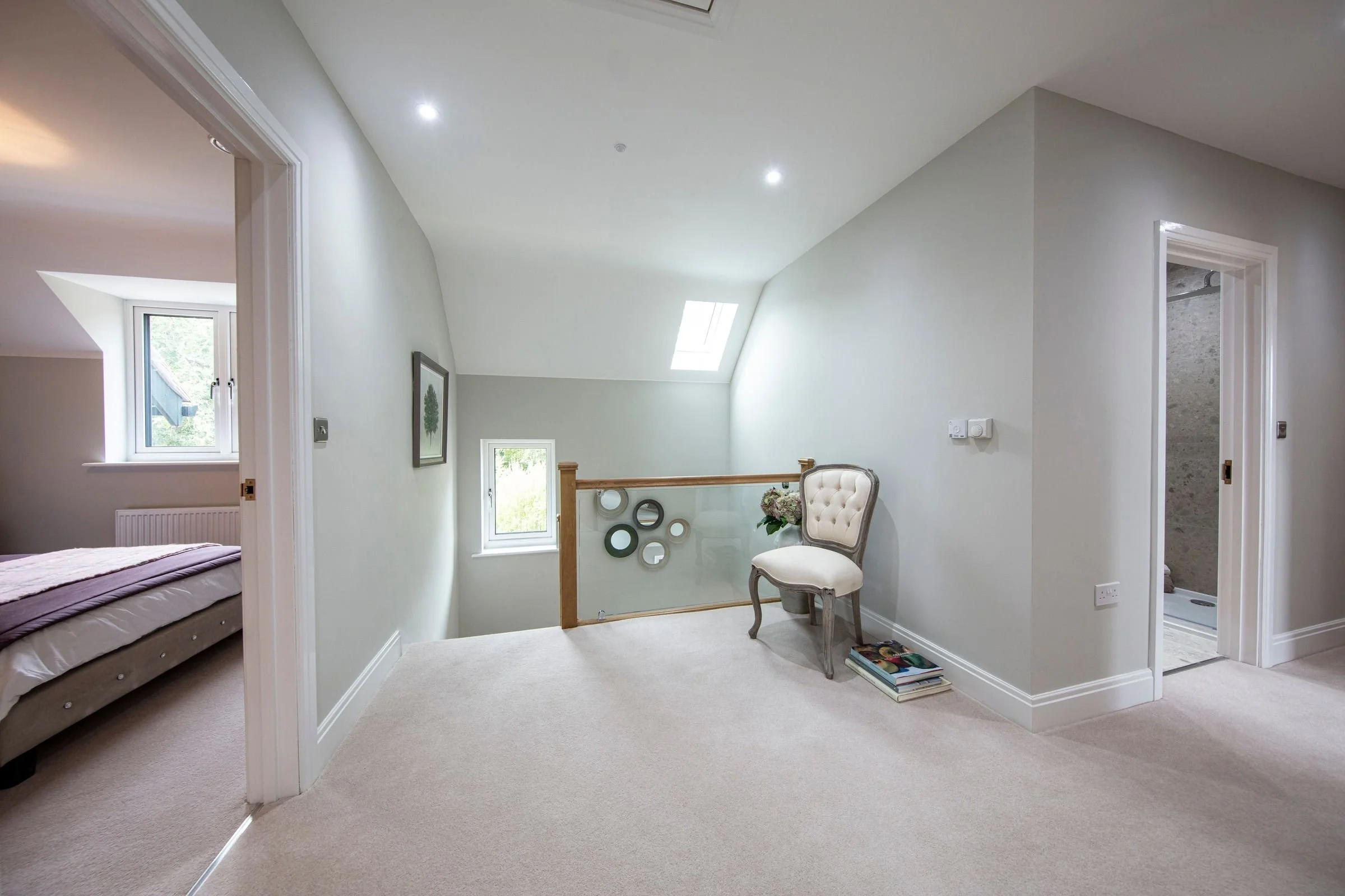 First-floor landing connecting the bedrooms and bathrooms.
