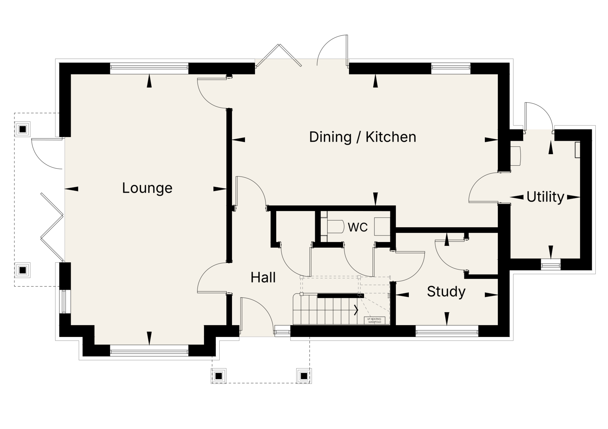 Ground-floor plan of 4 Birdcage Lane