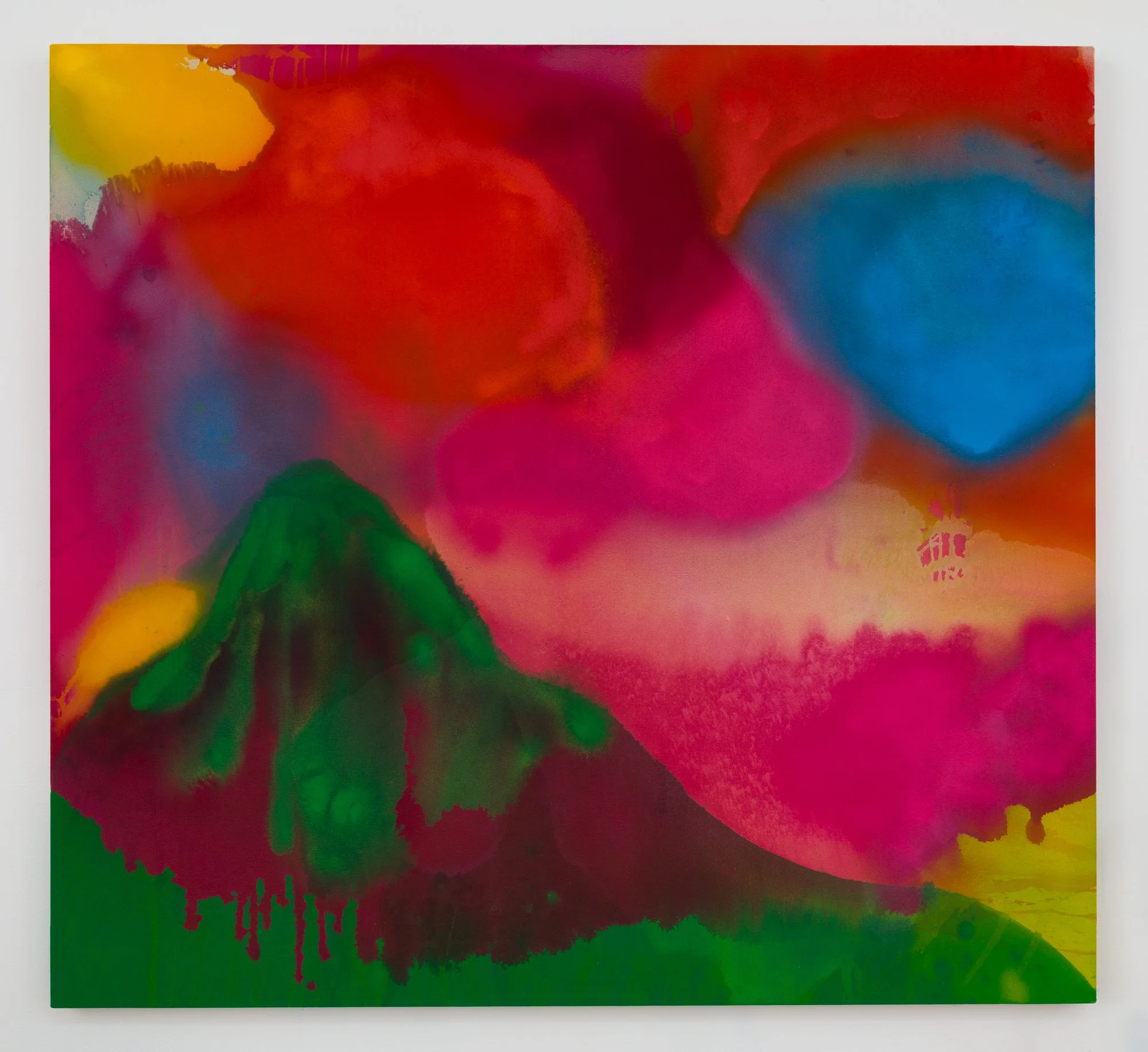 Mercurial Landscape,
Acrylic and acrylic spray
paint on canvas,
40 x 50 inches,
2024