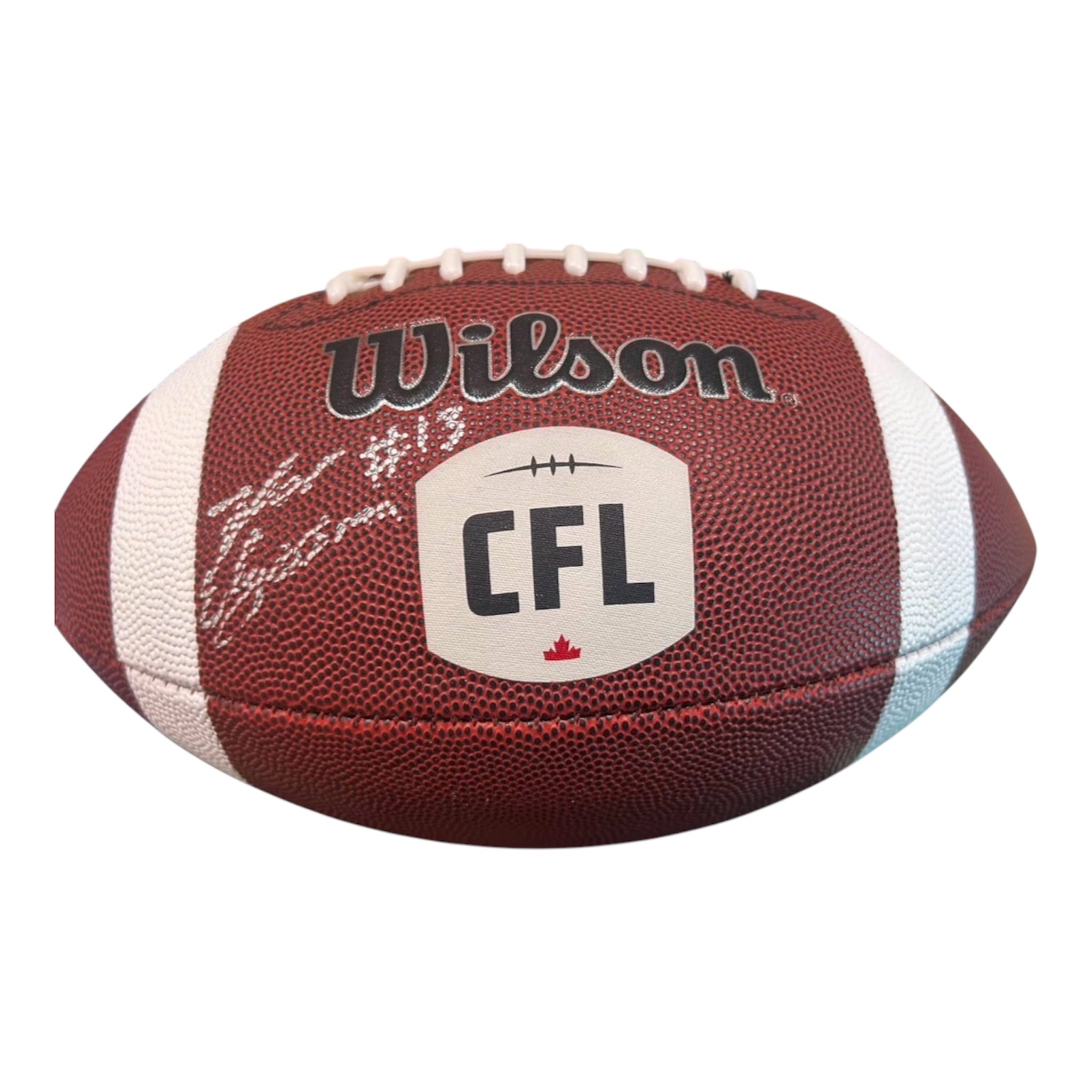 Taylor Elgersma Autographed Full Size Football Winnipeg Blue Bombers