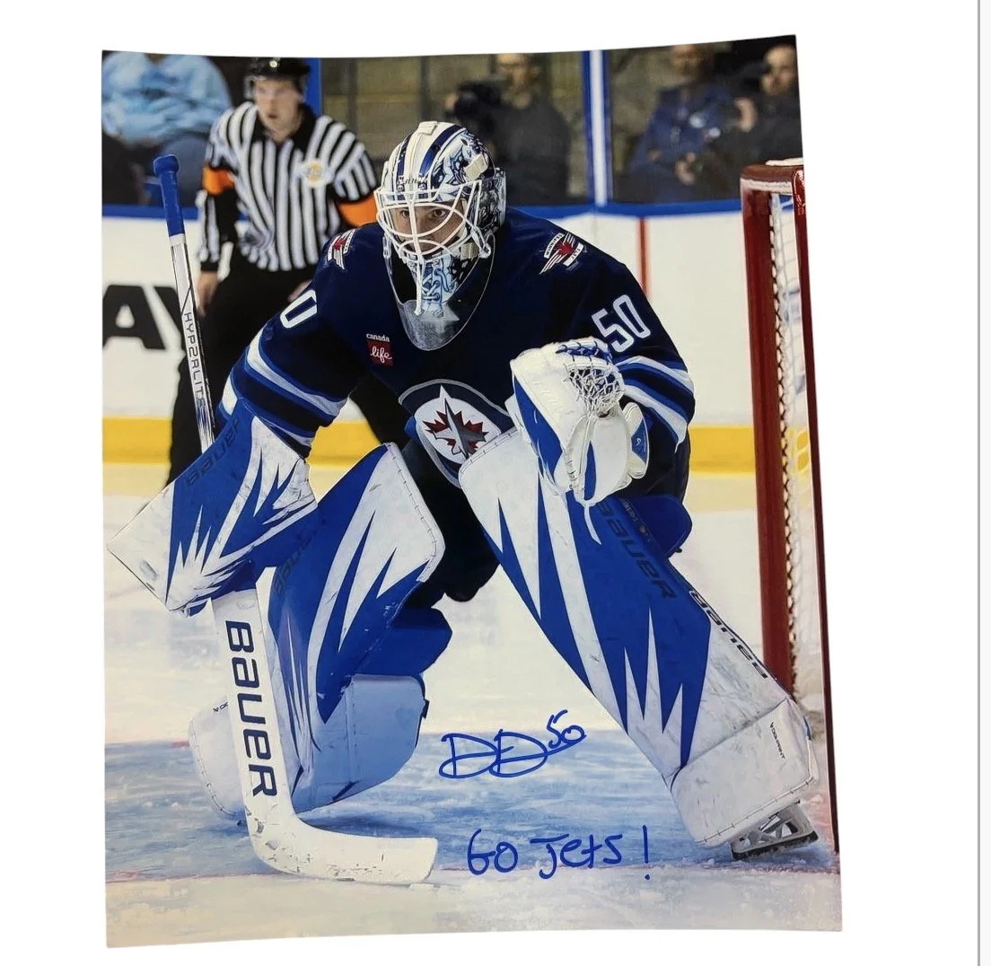 Dom DiVincentiis Autographed Inscribed 8x10 Photo Winnipeg Jets